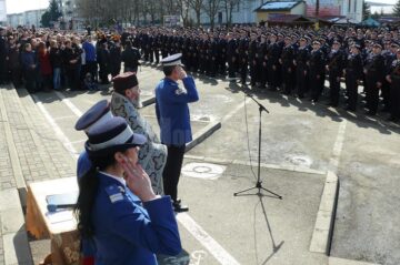 Ceremonie de depunere a Jurământului militar de către elevii jandarmi