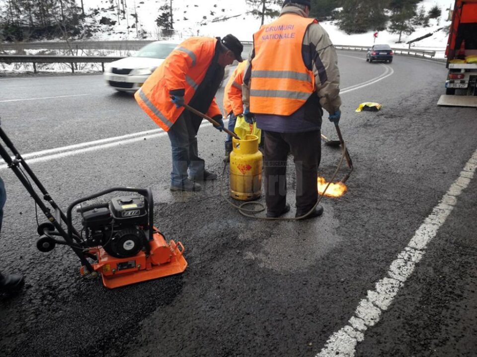 Intervențiile se fac cu mixtura la rece, sub presiune termică