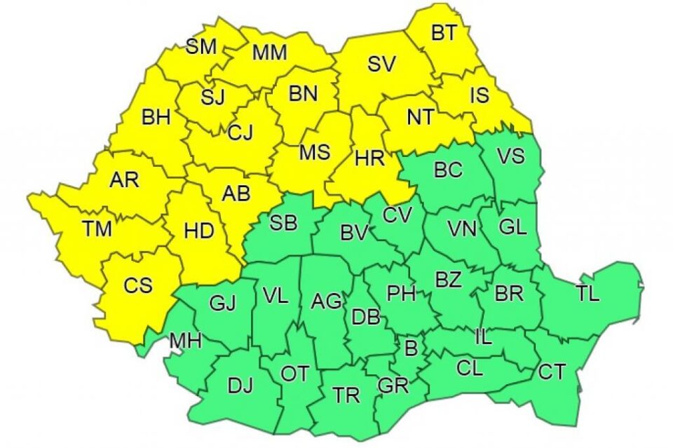Cod galben care vizează județul Suceava