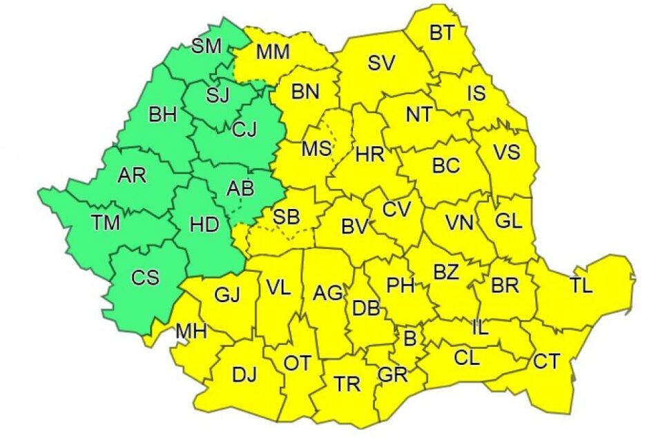 Cod galben care vizează județul Suceava