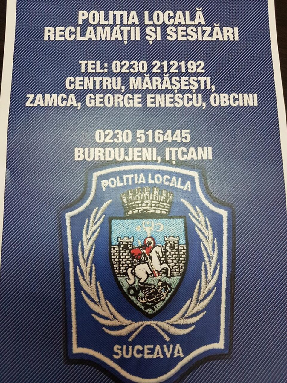 Autocolantele distribuite de Poliția Locală Suceava asociațiilor de proprietari