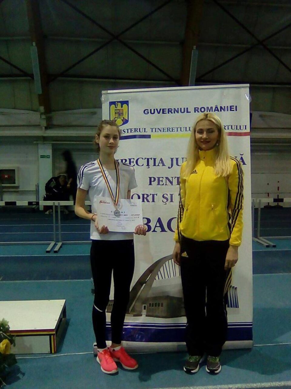 Talida Maria Sfarghiu alaturi de antrenoarea sa, Erzilia Tampau