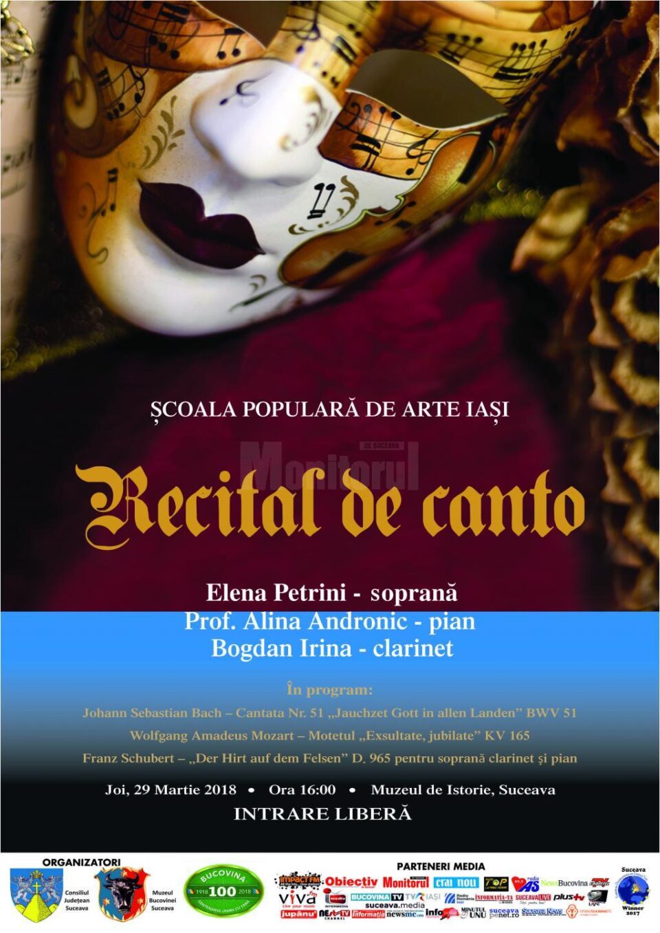 Recital de canto, la Muzeul de Istorie Suceava