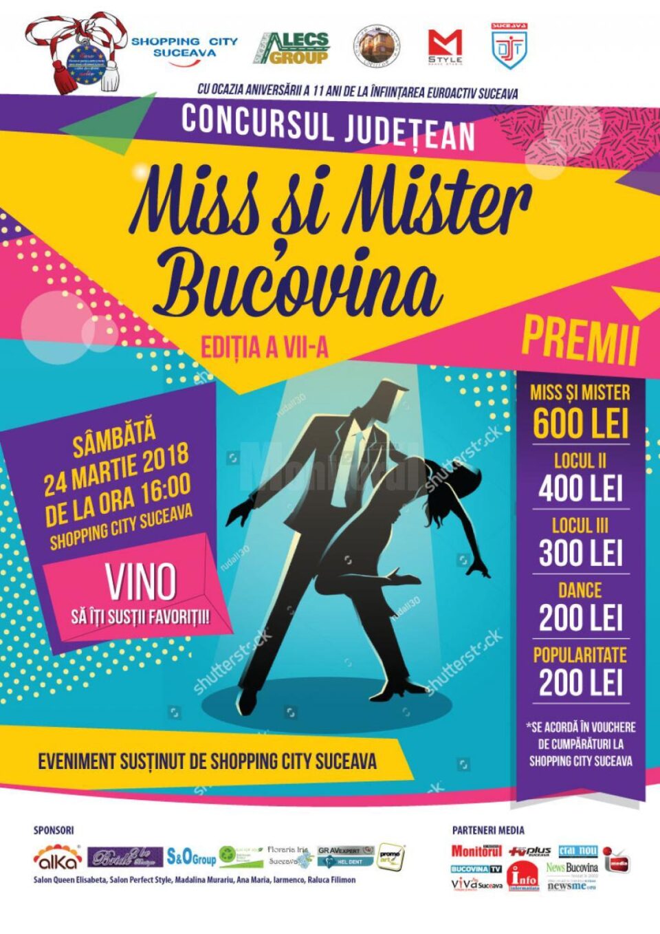 "Miss Și Mister Bucovina", sâmbătă, la Shopping City Suceava