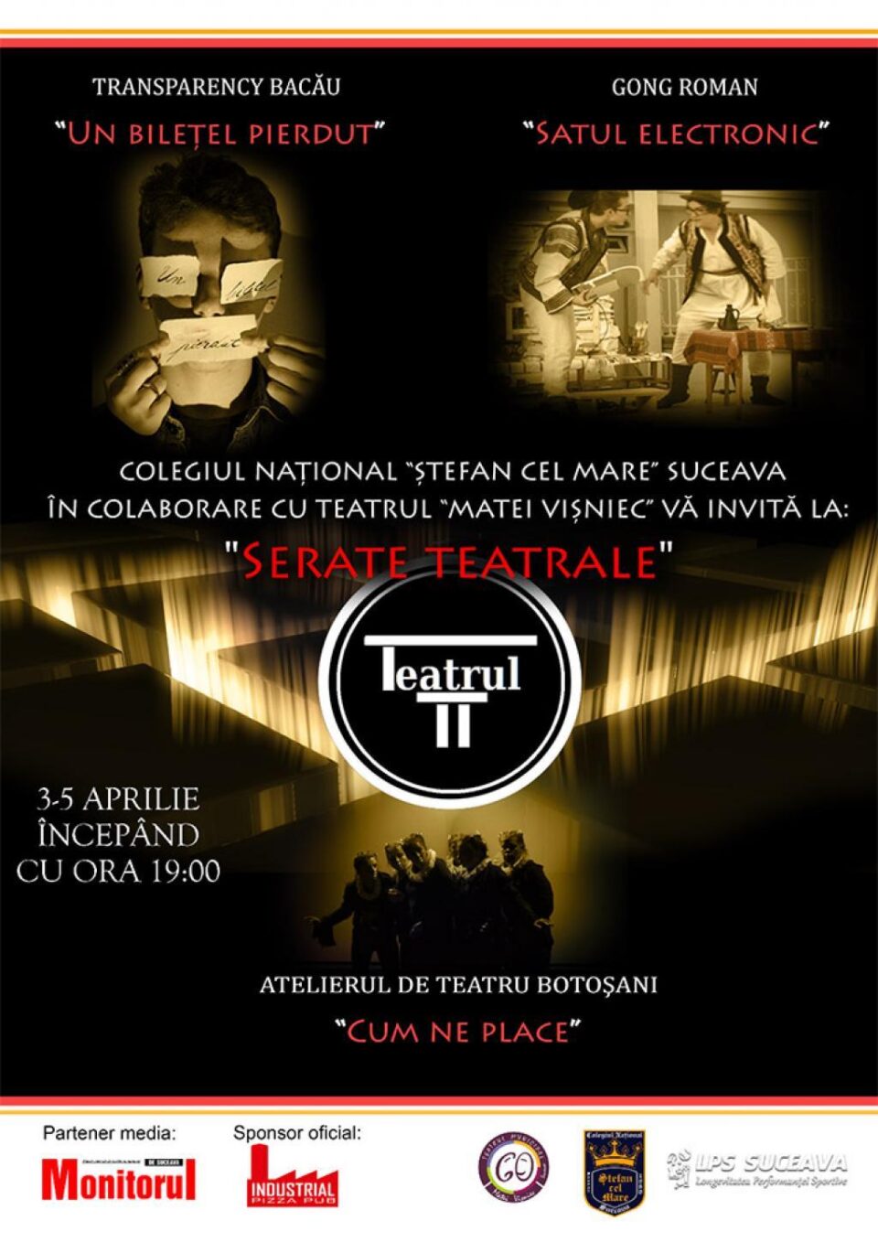 Colegiul Național „Ștefan cel Mare” pregătește „Serate teatrale”