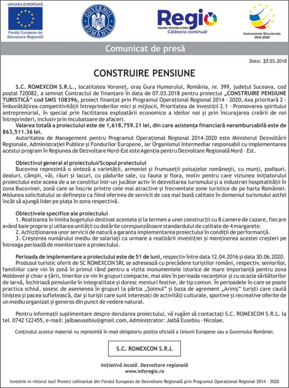 CONSTRUIRE PENSIUNE