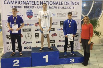 Înotătorul Șerban Cotos a urcat de șase ori pe podiumul Campionatelor Naționale de la Bacău
