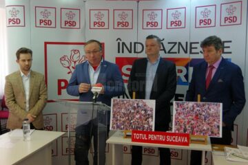 Gabriel Buciac, Dan Ioan Cușnir, Andrei Păduraru și Vasile Mocanu, ieri, în conferință de presă