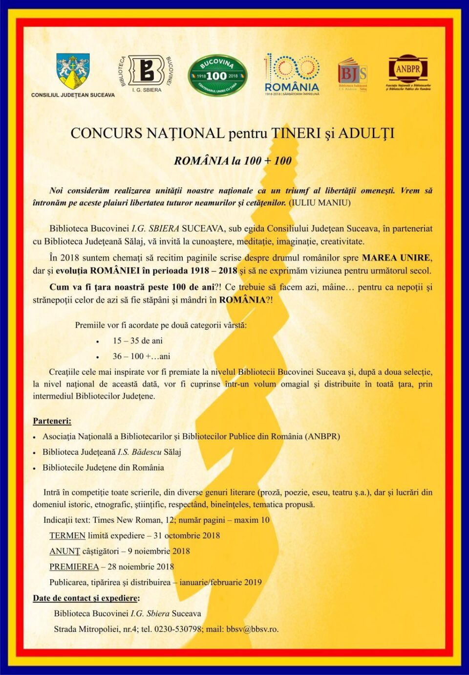 Concursul Național „ROMÂNIA la 100 + 100”