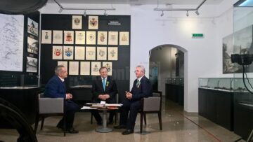Flutur și Lungu prezintă din Muzeul de Istorie, la TVR, programul de sărbătorire a Centenarului în Suceava