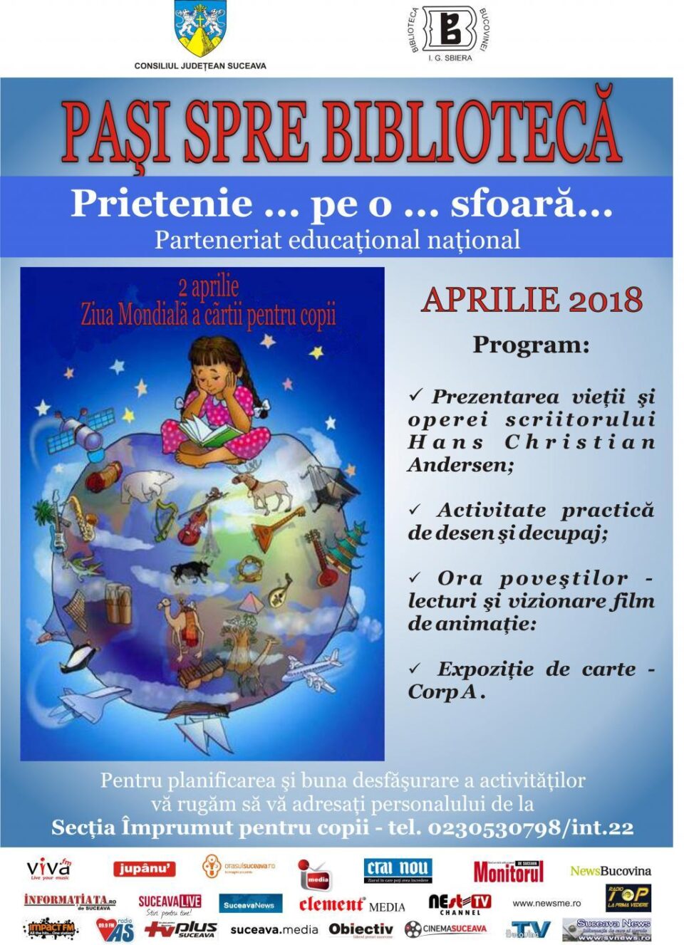 „Pași spre bibliotecă”, în luna aprilie