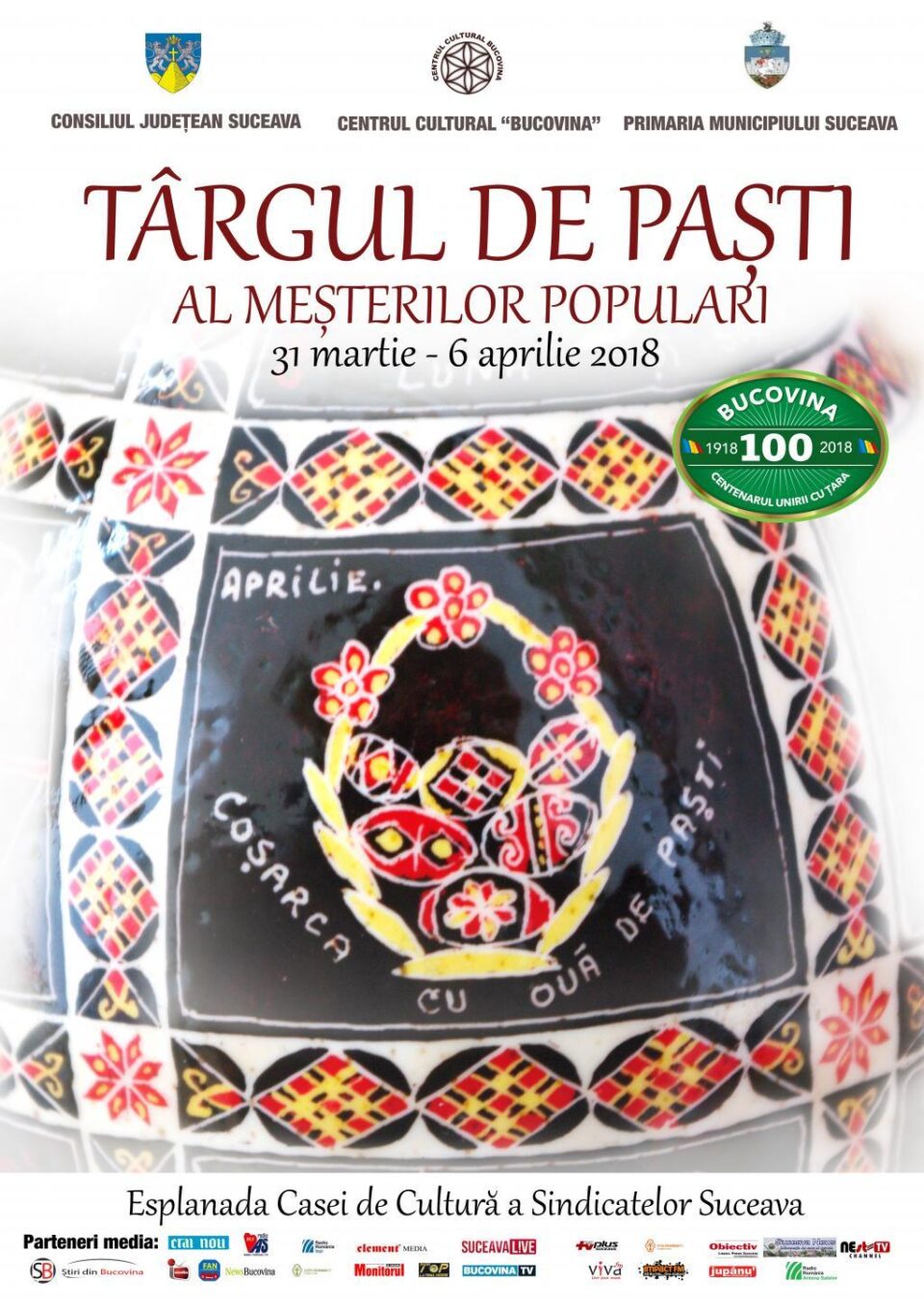 „Târgul de Paști” al meșterilor populari, deschis de sâmbătă, în centrul Sucevei