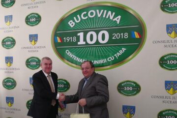 Întâlnirea Excelenței Sale Andrei Grinkevich cu președintele Consiliului Județean Suceava, Gheorghe Flutur