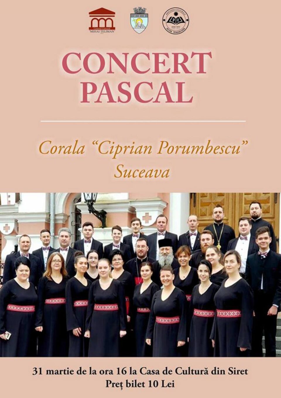 Concert pascal, sâmbătă, la Casa de Cultură Siret
