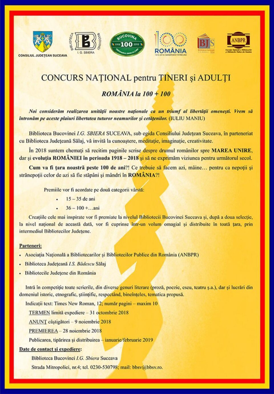 Concursul Național „România la 100 + 100”