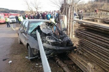 Imagini de coșmar la locul accidentului