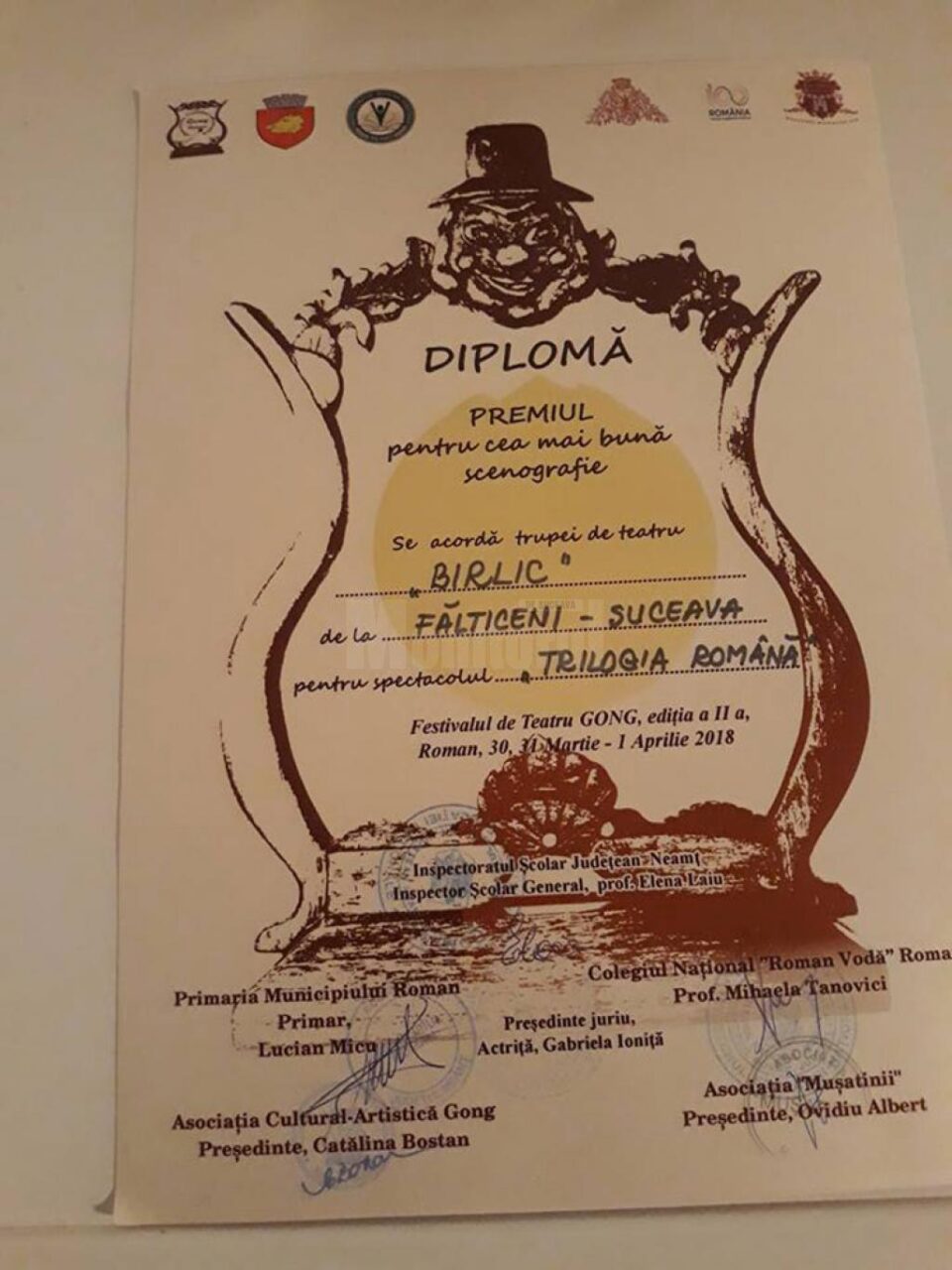 Trofeul festivalului a fost câștigat de actorii din Fălticeni