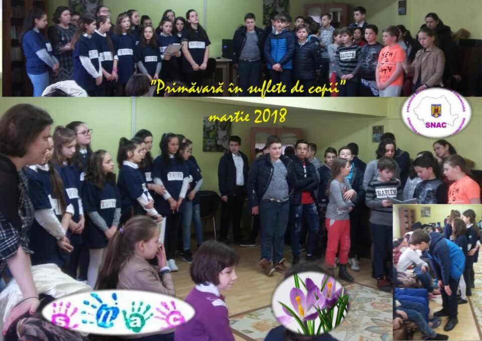 „Îngeri în primăvară, daruri de lumină” și „Primăvară în suflete de copil”, acțiuni organizate de Școala „Jean Bart” Suceava
