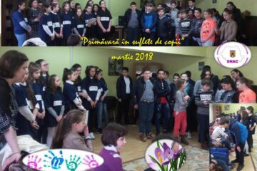 „Îngeri în primăvară, daruri de lumină” și „Primăvară în suflete de copil”, acțiuni organizate de Școala „Jean Bart” Suceava