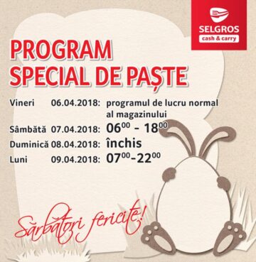 Programul de Paște în centrele comerciale și supermarketurile din Suceava