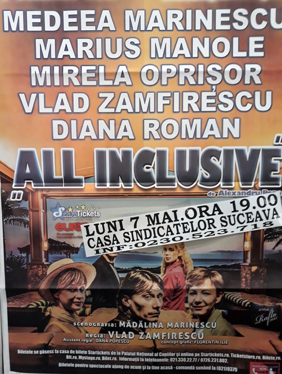 Spectacole în luna mai, la Casa de Cultură a Sindicatelor Suceava