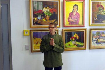 Pictorul David Croitor a expus 36 de ”stări”, la Muzeul de Istorie Suceava