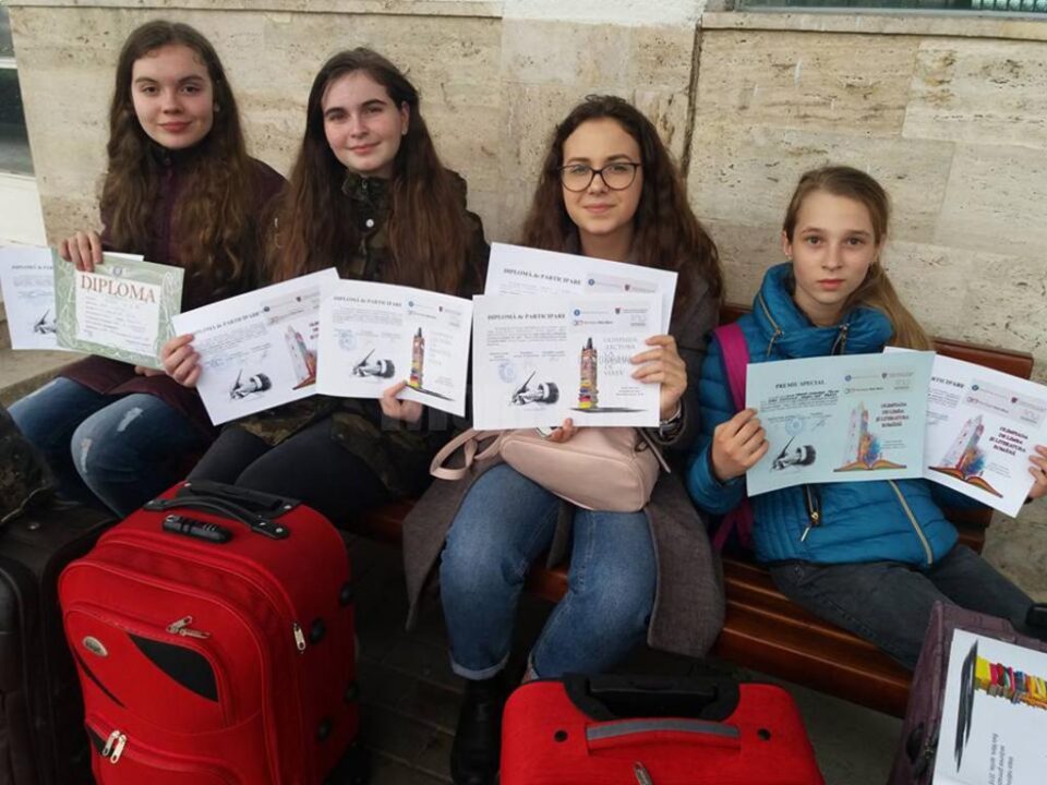 Lotul de elevi de la gimnaziu, de la olimpiada de la Baia Mare