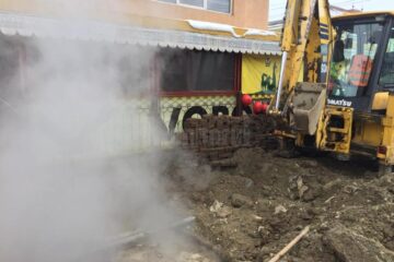 Avarie apărută la magistrala de termoficare Burdujeni DN 500, pe Calea Unirii