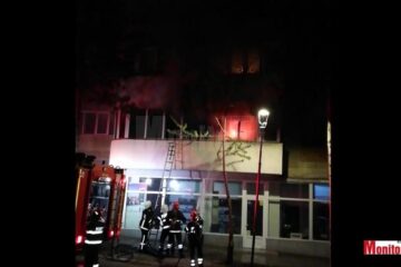 Panica în centrul Sucevei, în urma unui incendiu provocat de o tigara aprinsa