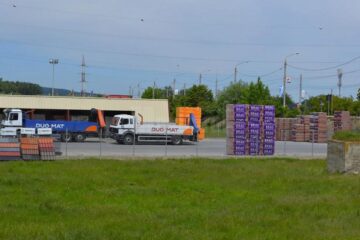 Sediul firmei Duo Mat, unde erau primite și achitate comenzile pentru materiale de construcție