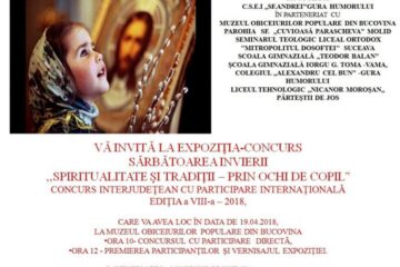 Expoziția – concurs „Spiritualitate și tradiții - prin ochi de copil”, astăzi, la Gura Humorului