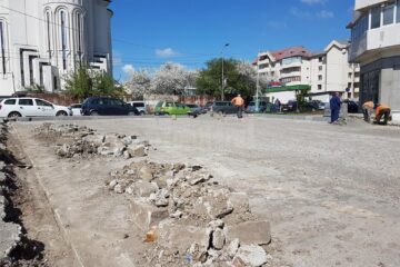Au fost demarate lucrările la primul dintre proiectele pe cartiere – reabilitarea parcării MPO, din intersecția Mărășești