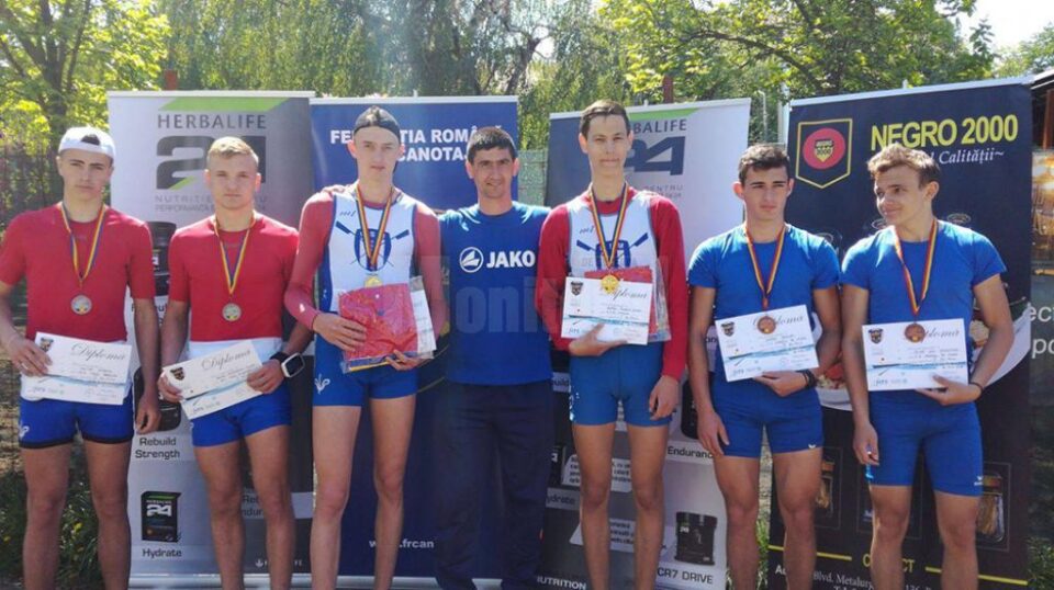 Antrenorul Ioan Despa alături de Florin Geani Anton și Iulian Schiopoaia
