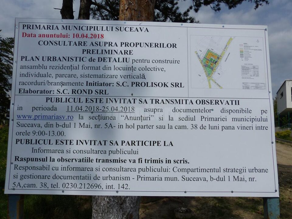 Locul unde cei de la SC Prolisok SRL vor să obțină autorizația de construcție pentru bloc