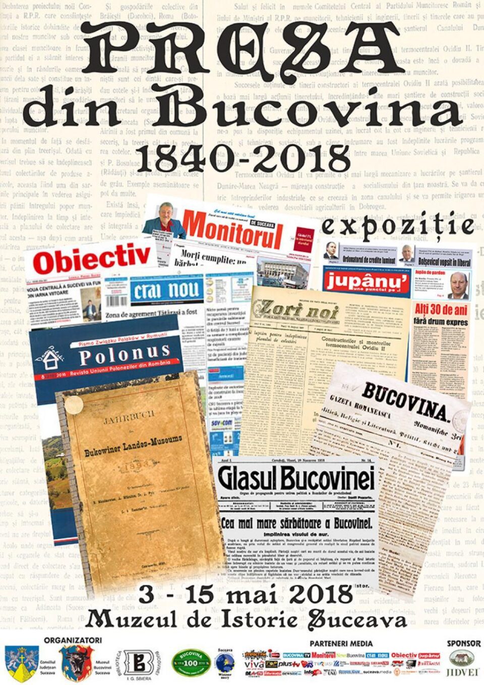 „Presa din Bucovina 1860 - 2018”, expoziție temporară la Muzeul Bucovinei