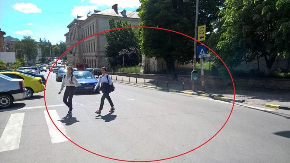 Trecerea de pietoni din apropierea Colegiului "Ștefan cel Mare"