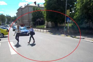 Trecerea de pietoni din apropierea Colegiului "Ștefan cel Mare"