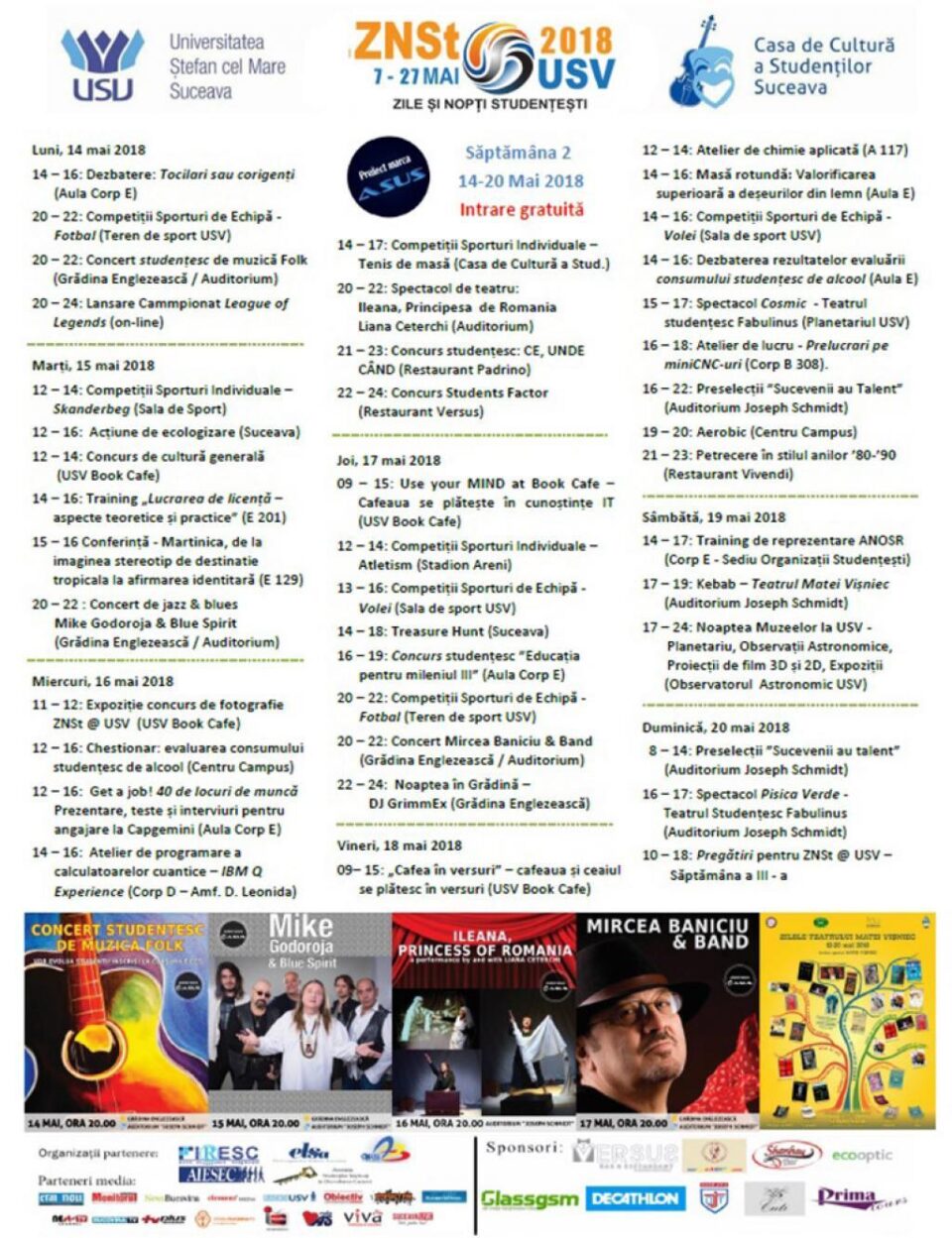 Festivalul „Zile și Nopți Studențești” continuă la USV