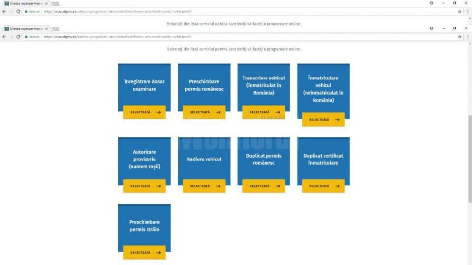 Serviciul de programări online