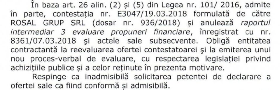 Primăria Suceava contestă în instanță o decizie CNSC privind licitația de salubrizare menajeră