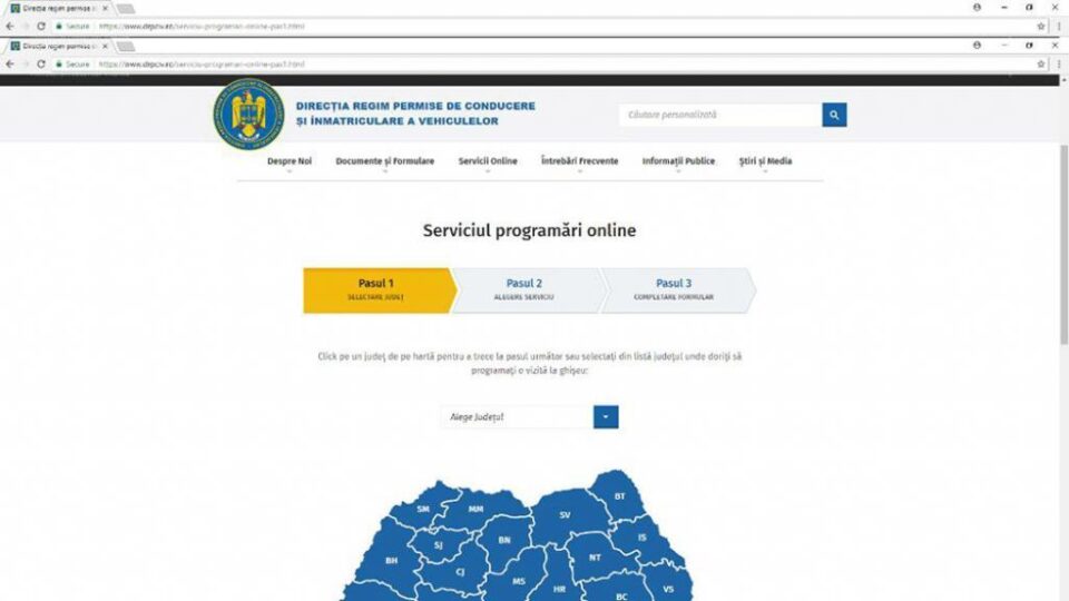 Modificări privind programările online la Serviciul de Regim Permise și Înmatriculare Vehicule Suceava
