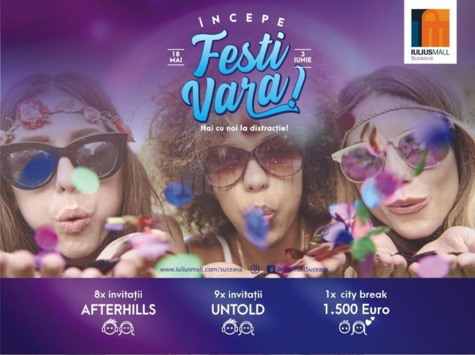 City break în valoare de 1.500 de euro, invitații la afterhills și untold, dar și alte peste 3.200 de premii, la Iulius Mall City break în valoare de 1.500 de euro, invitații la afterhills și untold, dar și alte peste 3.200 de premii, la Iulius Mall