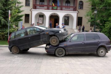 Simularea unui accident rutier