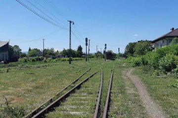 Intrarea în Gara Rădăuți Foto Pagina de facebook Calea ferata Dornesti-Putna
