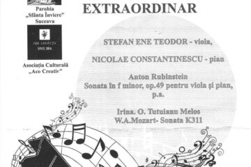 Recital extraordinar de violă și pian, la Biserica ''Sf. Înviere" Suceava