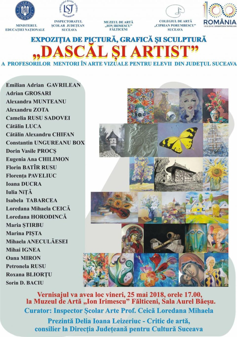 Expoziția „Dascăl și artist”