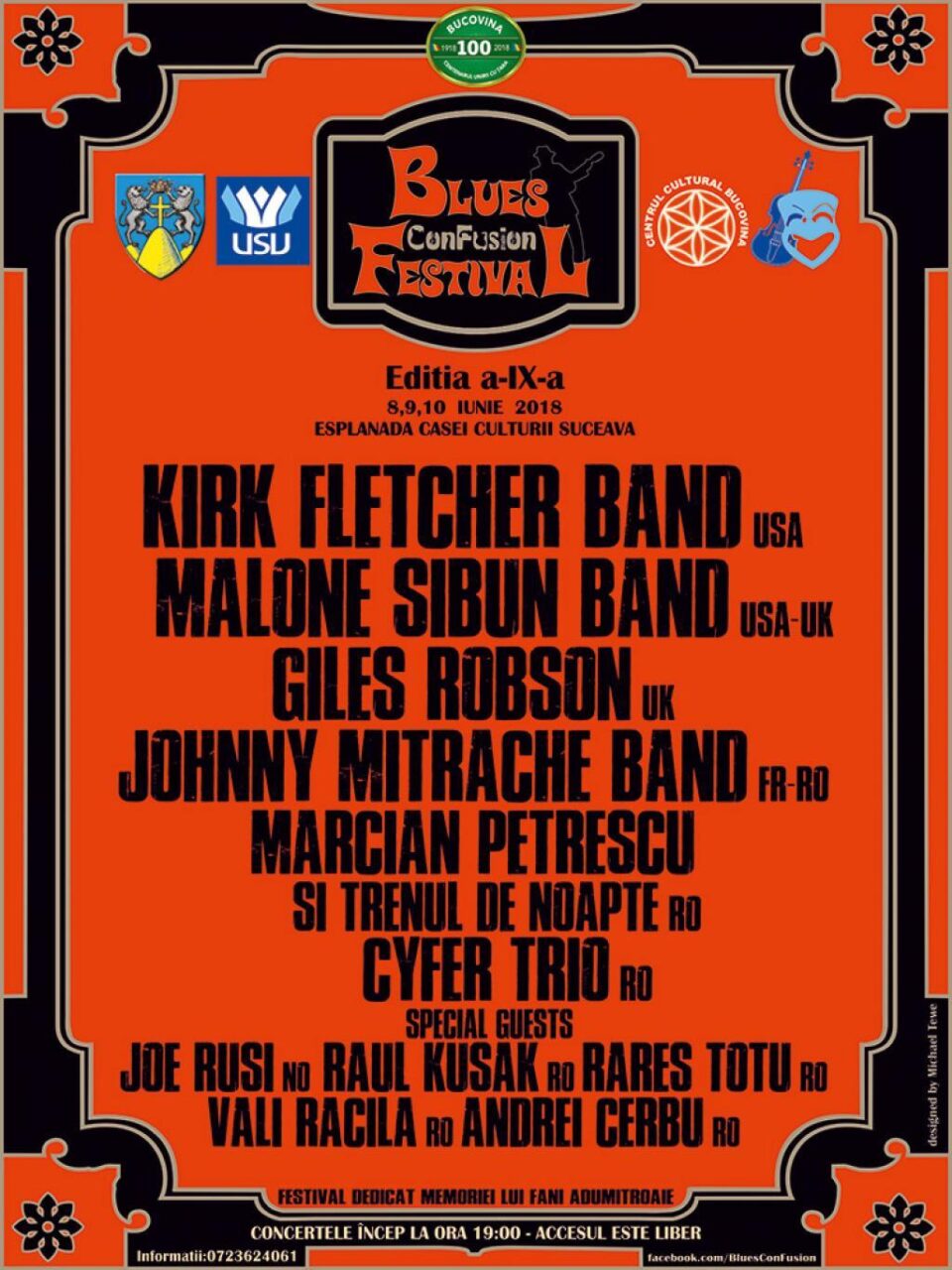 Festivalul internațional ”Blues Con-Fusion”, ediția a IX-a, la Suceava
