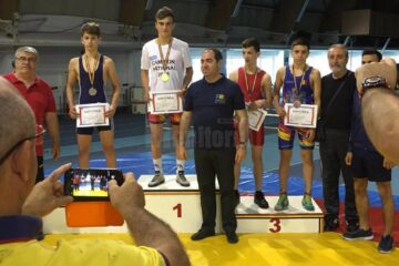 Bogdan Pop, alături de antrenorul Valerică Gherasim