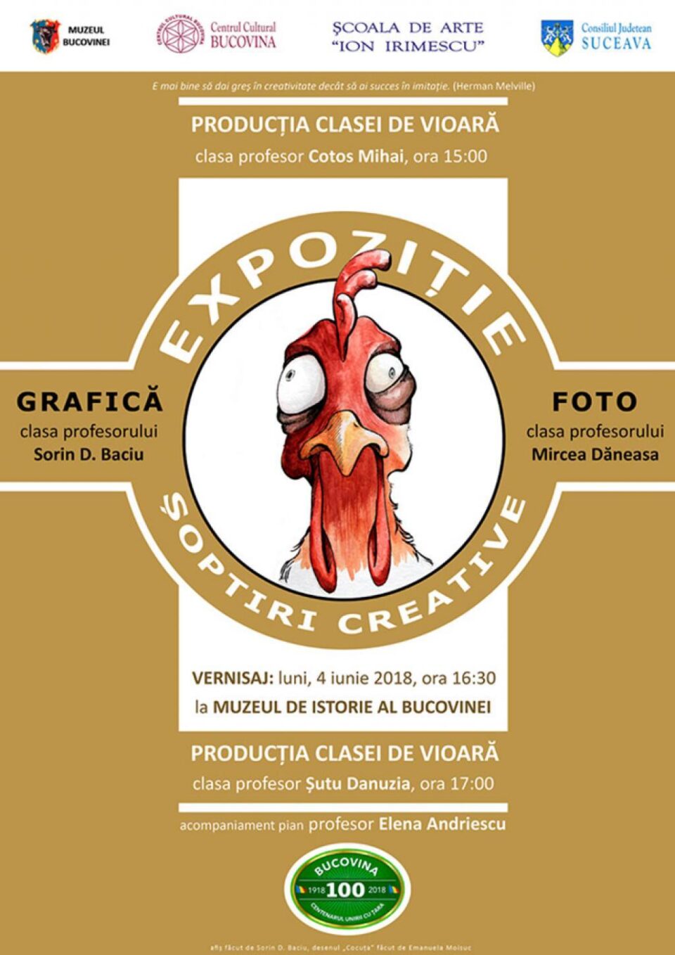 Spectacol al elevilor Școlii de Arte „Ion Irimescu”, luni, la Muzeul de Istorie