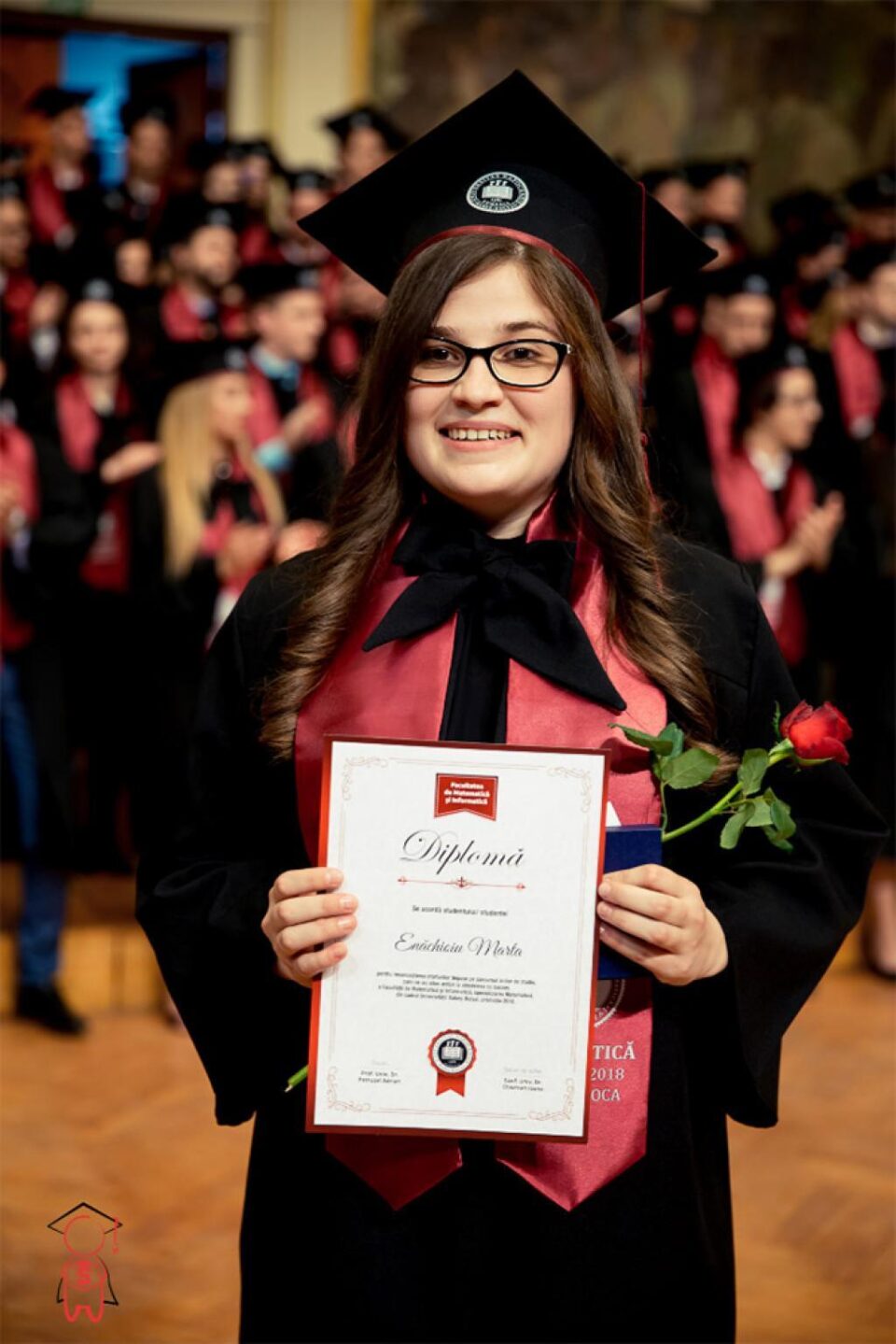 Marta Enăchioiu, la festivitatea de absolvire